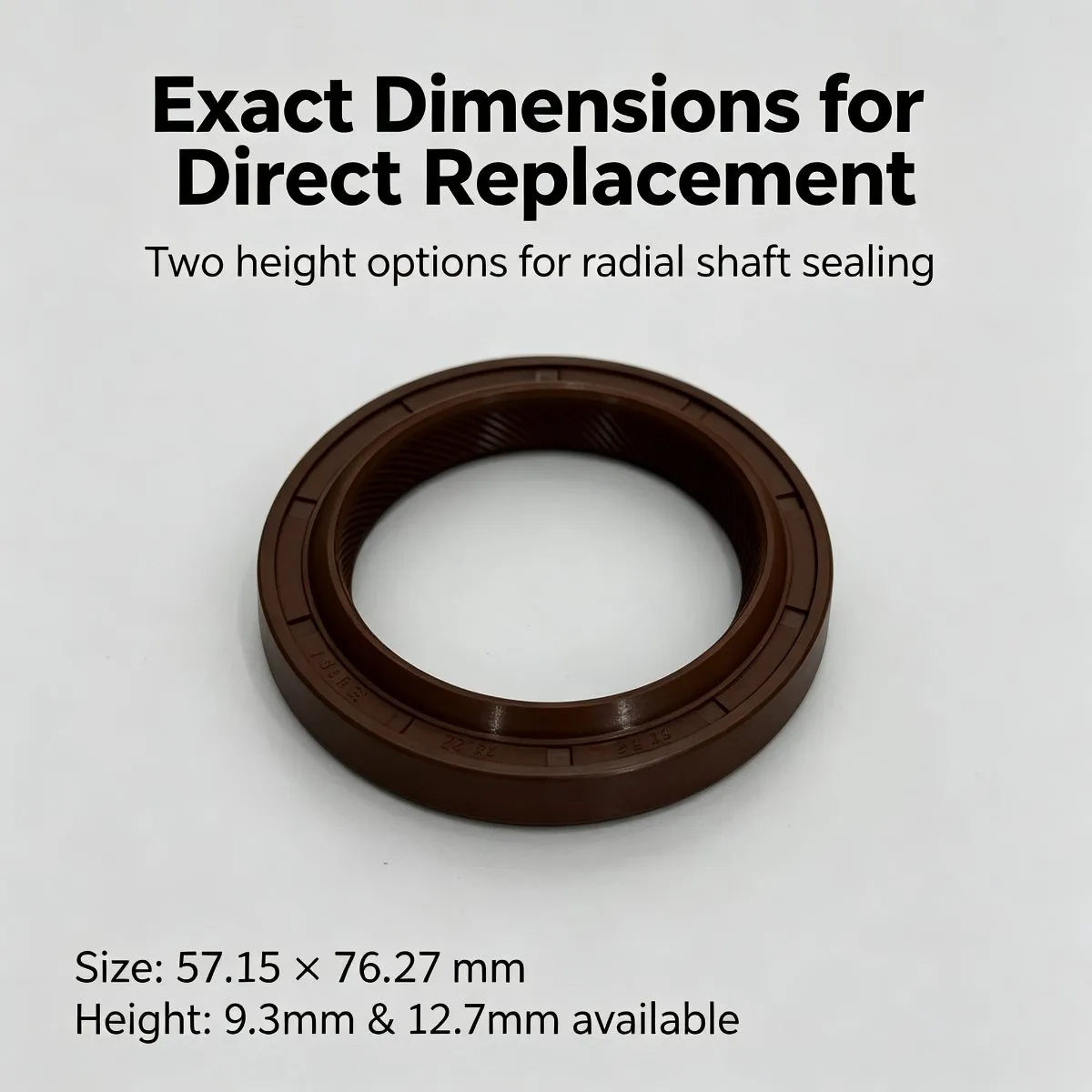 57.15x76.27x9.3/12.7 mm NBR Radial Shaft Oil Seal, Oil‑Resistant — photo 3