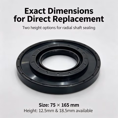 75x165x12.5/18.5 mm TC‑Type Flange Oil Seal, Double‑Lip Shaft Seal SKU-20260824-7F6E — photo 4