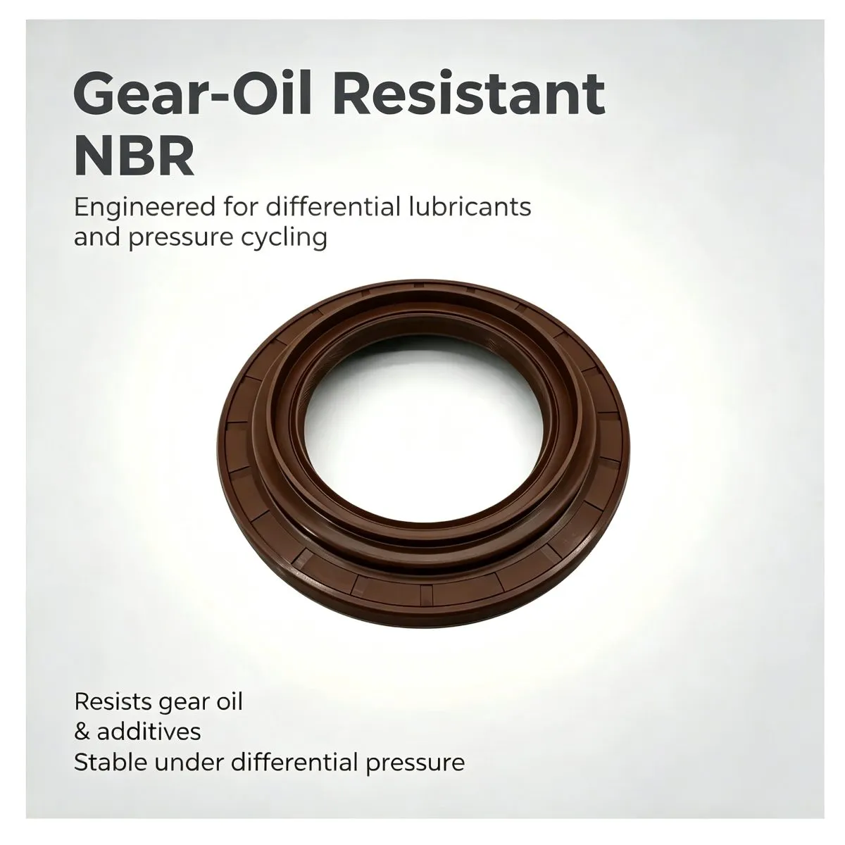 80x135x12/26 mm Wheel Hub Oil Seal, NBR Brown, OE 2402N‑058, Truck — photo 3