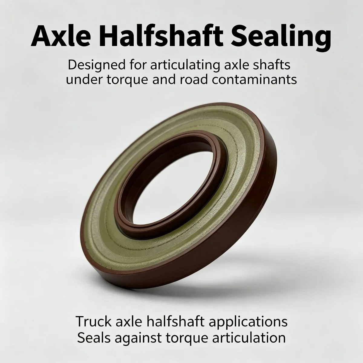 84x161x17.8/20.6mm Axle Halfshaft Oil Seal, NBR Brown, OE 3104055A377, — photo 2