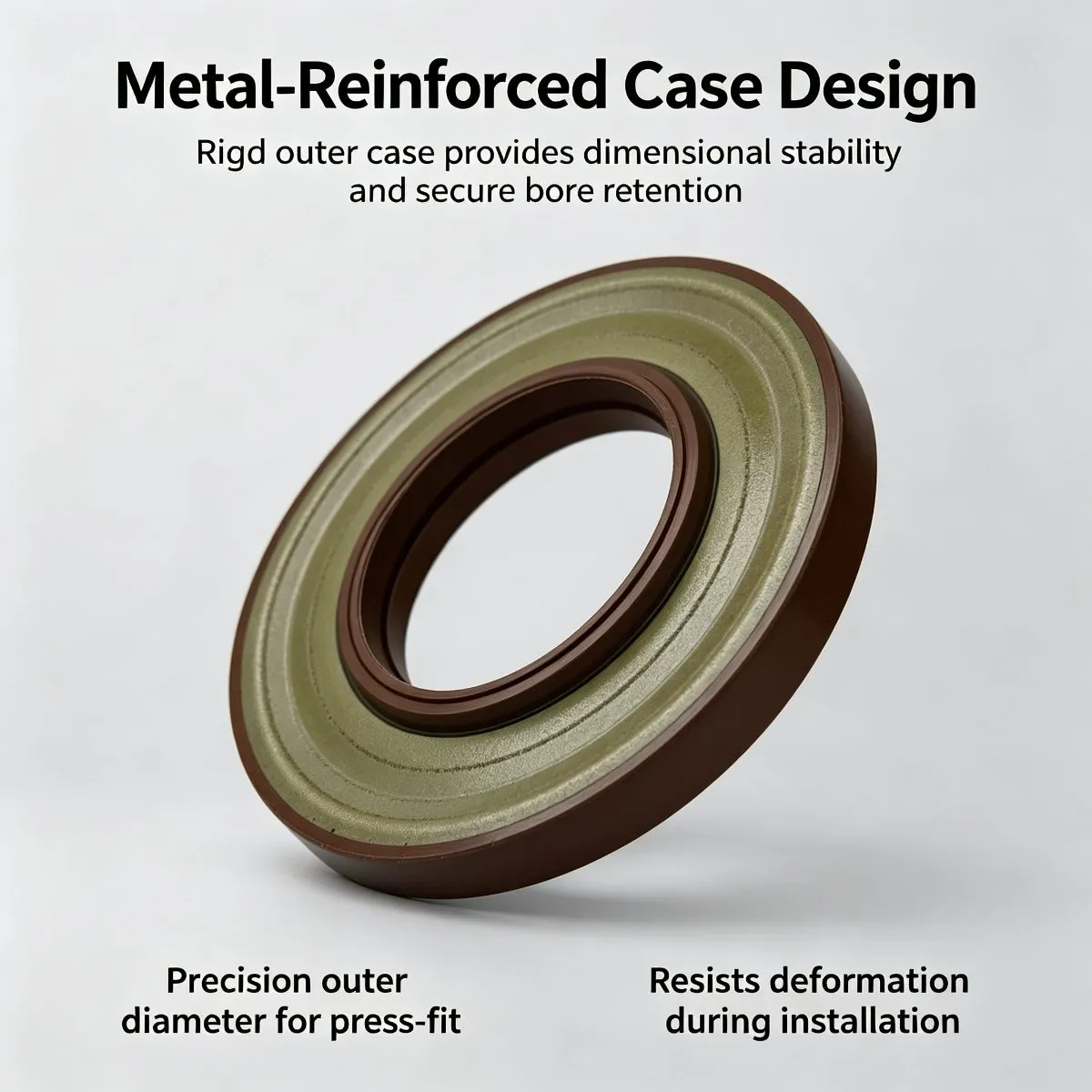 84x161x17.8/20.6mm Axle Halfshaft Oil Seal, NBR Brown, OE 3104055A377, — photo 3