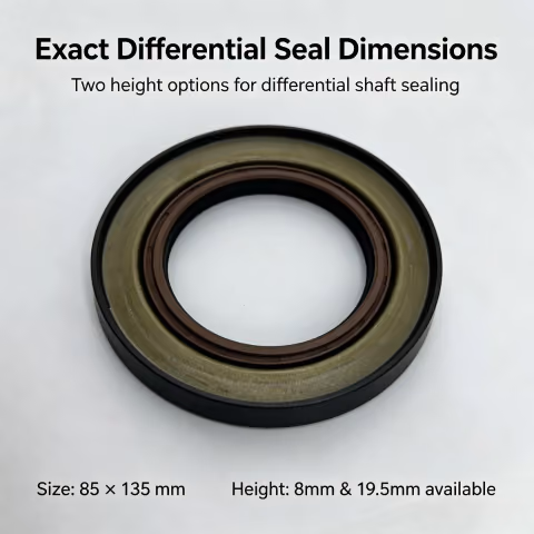 85x135x8/19.5mm Differential Oil Seal, NBR Black SKU-20260824-731C — photo 3