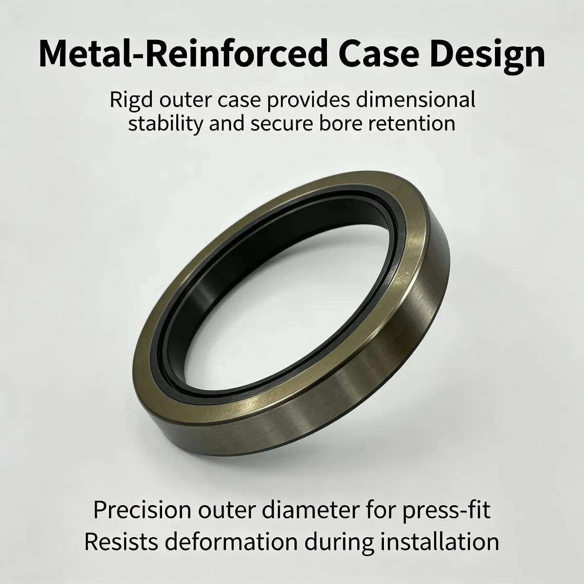 115x145x14mm Metal‑Cased Oil Seal, NBR Black Rubber Skeleton Oil Seal — photo 3